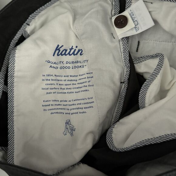 Katin Chino Pants 33x30 Dark Green Mens Performance Canvas Stretch Casual Pocket - Picture 8 of 10